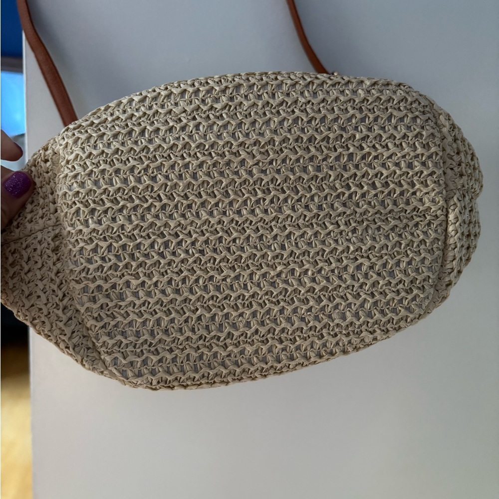 Stylish Cream and Tan Women's Bag - Picture 5 of 7
